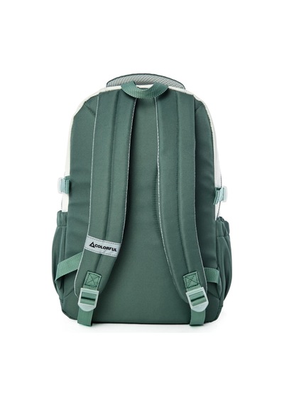 Unisex Ortaokul Lise Okul Sırt Çantası Çok Gözlü 16 İnç Laptop Bölmeli Soft Kumaş Yeşil-haki