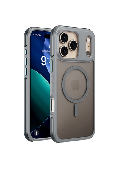 Buff Apple Uyumlu iPhone 17 Pro Max Magsafe Air Bumper Kılıf Gri