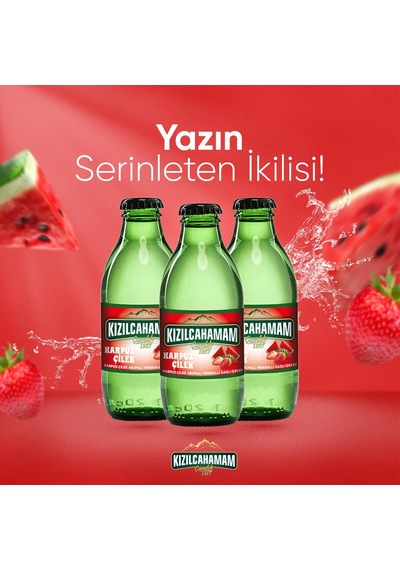 Kızılcahamam Çamlık Karpuz Çilek Aromalı Maden Suyu 200 Ml X 24 Adet