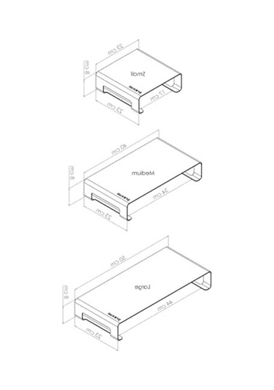 Siyah Renkli Masaüstü Monitör Yükseltici, Ergonomik Tasarım
