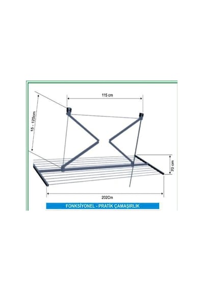 10Lu 200Cm. Asansörlü Çamaşırlık. El Vinçli