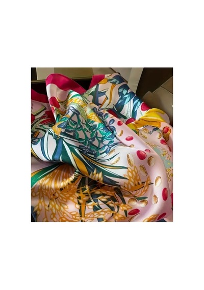 Lilly Citrus Bloom Fular / Eşarp 70 70 Cm Pembe Pembe