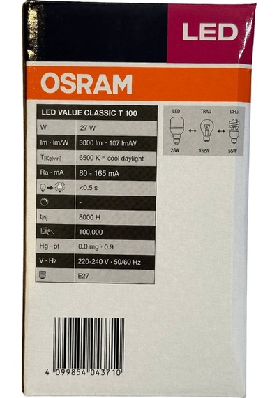 Osram 27w 152w 6500k Beyaz Işık E27 Duylu Led Torch Ampul 4 Adet