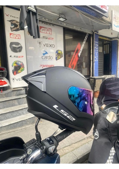 Rapıd 2 Mat Siyah Kask - Gökkuşağı Vizör Spoiler Siyah