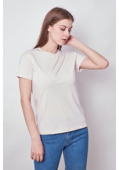 Jument Kadın Sıfır Yaka Kırışmaz Span Karışımlı Şık Kısa Kol Likralı T-shirt Bluz-şampanya Şampanya Jument Kadın Sıfır Yaka Kırışmaz Span Karışımlı Şık Kısa Kol Likralı T-shirt Bluz-şampanya Şampanya