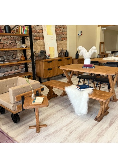 Ntconcept VitrA Masif Ahşap Ayaklı Bench