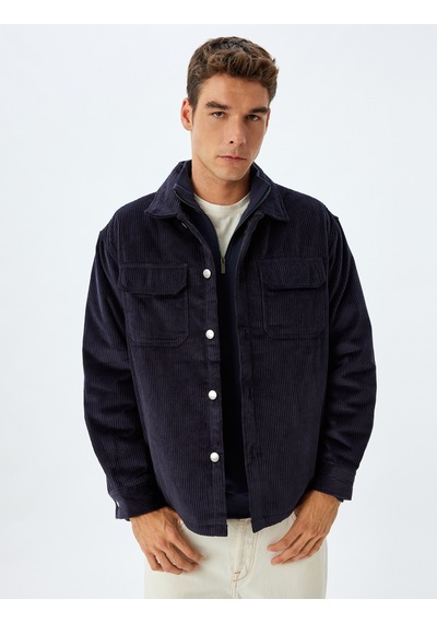 Koton Slim Fit Ceket Fitilli Kadife Gömlek Yaka Kapaklı Cep Detaylı Pamuklu Lacivert 5wam20118hw Lacivert Koton Slim Fit Ceket Fitilli Kadife Gömlek Yaka Kapaklı Cep Detaylı Pamuklu Lacivert 5wam20118hw Lacivert