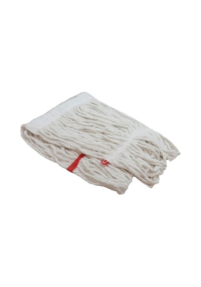 Cod-Ex Dar Yedek Islak Mop Paspas Ucu Başlığı Püskül Pamuklu Beyaz 5'li 450 G 17 CM