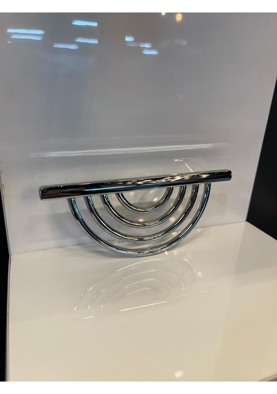 Yarım Lila Metal Kulp 96mm Krom Dolap Kapak Modern Çekmece Tv Ünite Mobilya Komidin Şifonyer Gümüş
