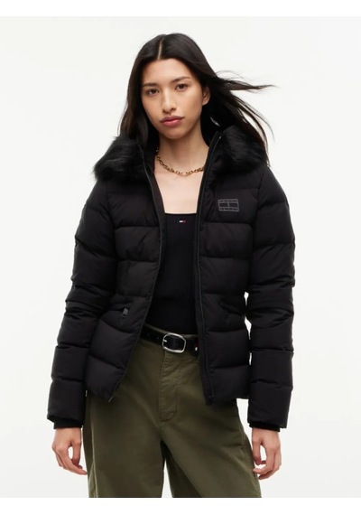 Tommy Hilfiger Kadın Marka Logolu Günlük Kullanıma Uygun Siyah Mont Dw0dw23409 Bds