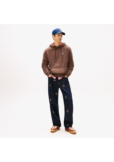 Tommy Hilfiger Jeans Regular Badge Erkek Kahverengi Sweatshirt Dm0dm22666