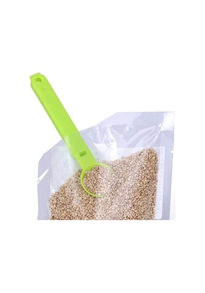 Ölçme Kaşıklı Poşet Klipsi 3'lü Paket Yeşil