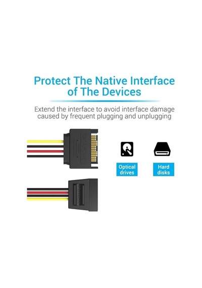 Vention Sata Power Kablo 0.3 Santimetre