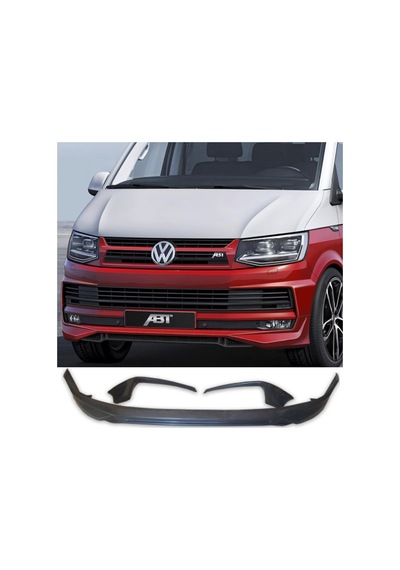 Vw Transporter T6 Abt 3 Parça Ön Ek Karlık Abs Plastik Mat Siyah 2016 2017 2018 2019 2020 2021 Karlık+bodykit+ek