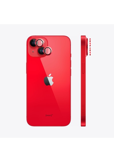 Safeus Safir Temperli Kamera Lens Koruyucu Apple Uyumlu iPhone 14 Plus Ve İle Kırmızı
