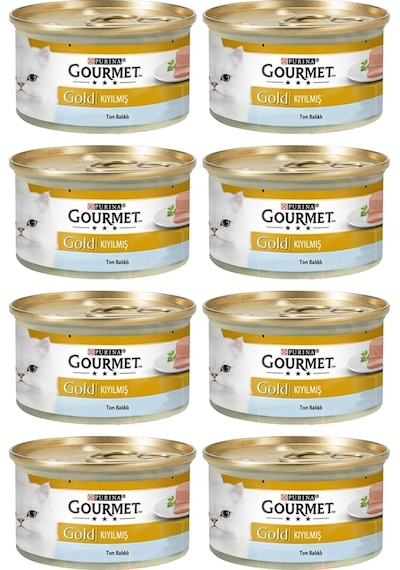 Purina Gourmet Gold Kıyılmış Ton Balıklı Yetişkin Kedi Konserve Mama 8 x 85 G