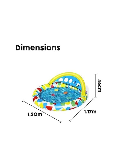 1.20m X 1.17m X 46cm Splash & Learn Çocuk Havuzu 1 Parça