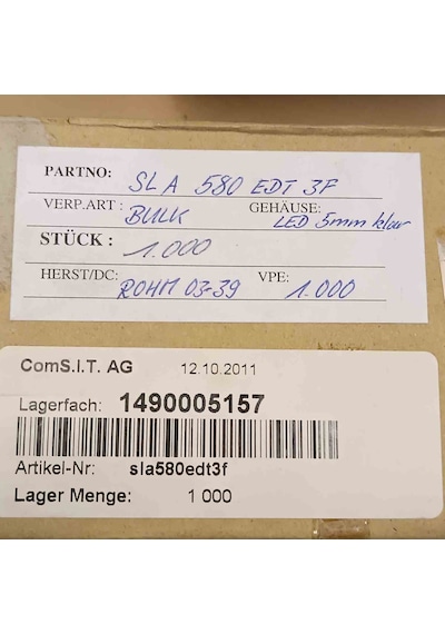 Sla580edt3f 5mm Şeffaf Yeşil Led Opto 250 Adet