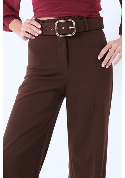 Feminist Kahve Bol Paça Pantolon 3974959