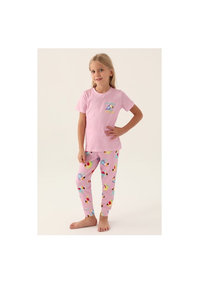 Rolypoly Jungle Mor Kız Çocuk Pijama Takımı Rose