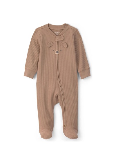 Carter's Erkek Bebek Fermuarlı Patikli Tulum Kahverengi 1v246510