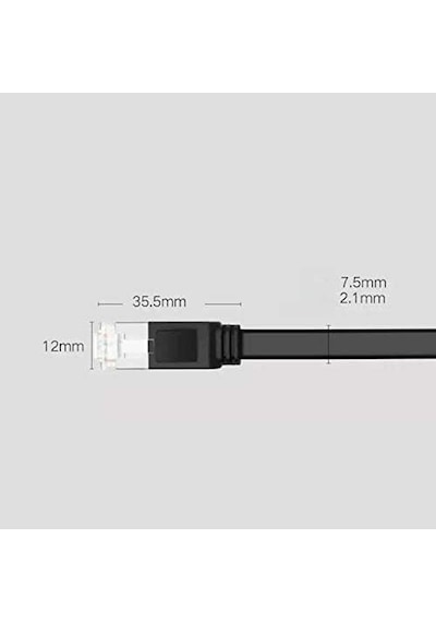Cat6 Flat Pure Metal Konnektör Utp Ethernet Kablosu 2 Metre