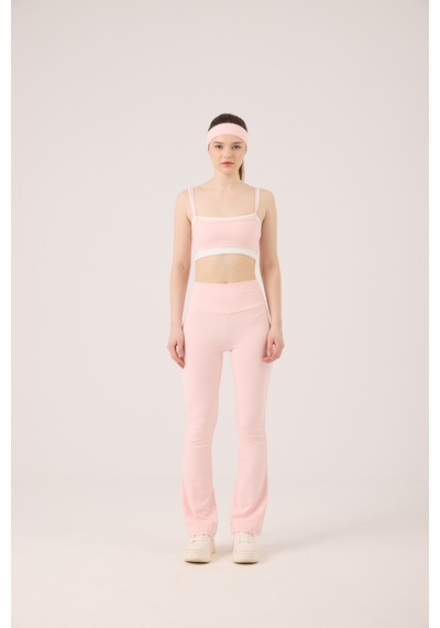 Holly Lolly Yüksek Bel Flare Fabiola Tayt Pantolon Pembe