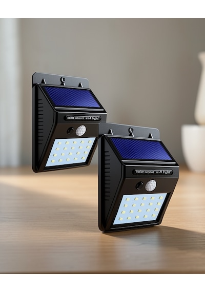 Dp53 Duvar Lambası, Hareket Sensörlü Solar 20 Led Çok Renkli