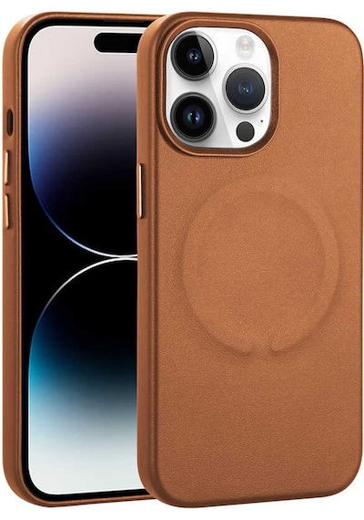 Apple Uyumlu iPhone 14 Pro Pu Deri Magsafe Wireless Şarj Özellikli Zore Derix Kapak