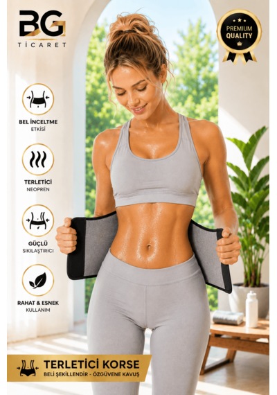 Unisex Termal Terletici Korse Bel Göbek İnceltici Şekillendirici Kemer Fitness Lohusa Korsesi