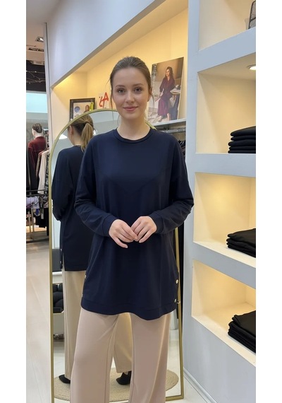 Qmash Penye Tunik Lacivert 6193