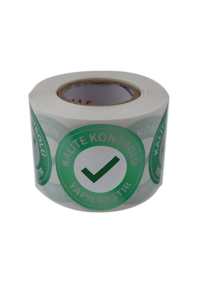 Kalite Kontrolü Yapılmıştır Etiketi Pp Metalize 5cm Çapında 500 Adet Ürünlerinizin Kontrol Edildiğini Belirtin. Sayıldı Etiketi Yerine Kullanılabilir Çok Renkli