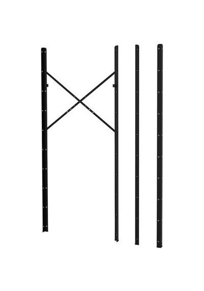 Ikea Bror Direk, Siyah, 190 Cm, 4 Adet