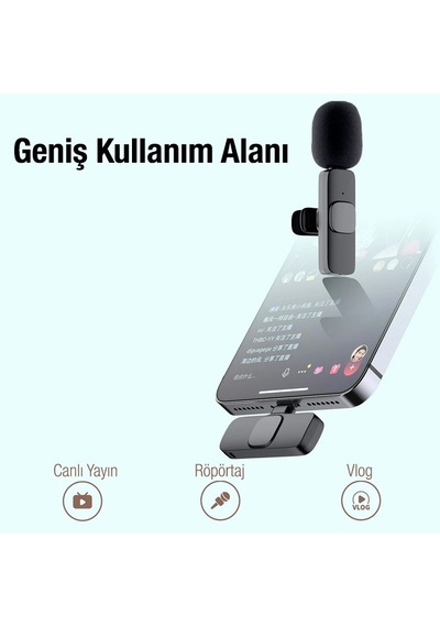 Ally K8 Lightning iPhone Tak Konuş Wireless Kablosuz Mini Yaka Mi