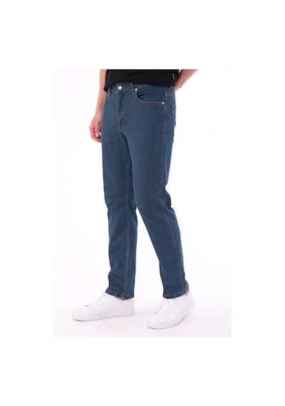 Blayn Jeans Erkek Tint Efekt Diz İzi Yapmayan Pamuklu Esnek Denim Jean Kot Pantolon Regular Kalıp Petrol Mavisi Açık