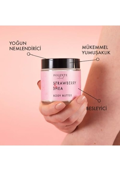 - Çilek & Shea Body Butter/yoğun Vücut Nemlendiricisi 100 Ml