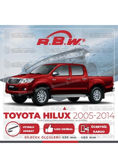 Toyota Uyumlu Hilux Muz Silecek Takımı (2005-2012) RBW