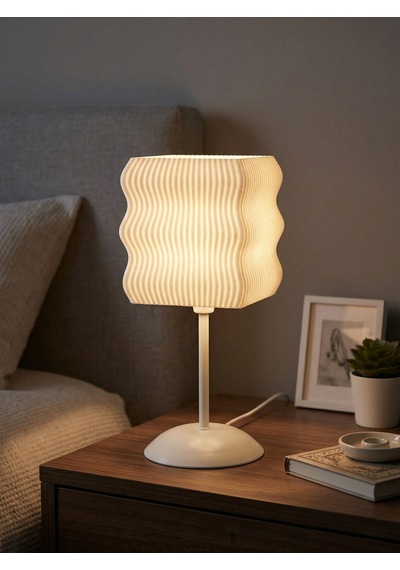 Designobee Ritim Plus - Modern Abajur Masa Lambası - Metal Ayaklı Lamba - Ambiyans Lambası, Dekoratif Aydınlatma Beyaz
