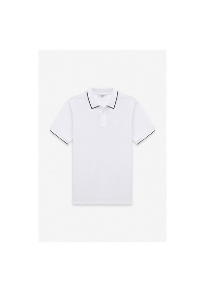 Süvari Beyaz Slim Düz Baskısız Pike Düğmeli Polo Yaka Tişört Sts1014000021-bey