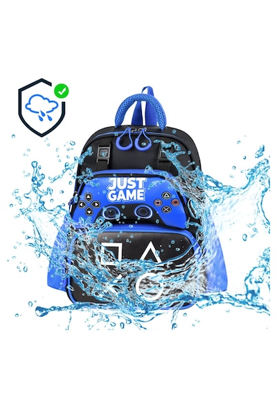 Game Over Just Game Baskılı Lüx Anaokulu Çanta Ve Kalemlik Seti Lacivert