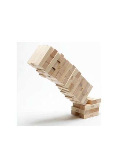 54 Parça. Jenga. Büyük Boy. Denge Oyunu. Doğal. Ahşap. Kule Oyunu