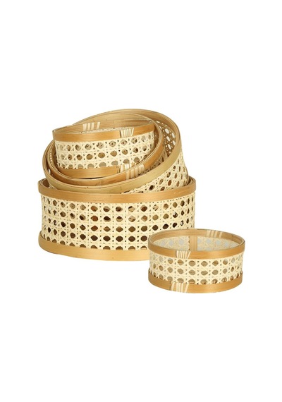 Vitale 5'li Rattan Tepsi Seti Ak.jj0006 Diğer