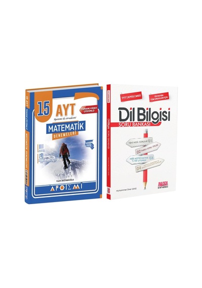 Apotemi Ayt Matematik Deneme Ve Akm Dil Bilgisi Soru Bankası Seti 2 Kitap