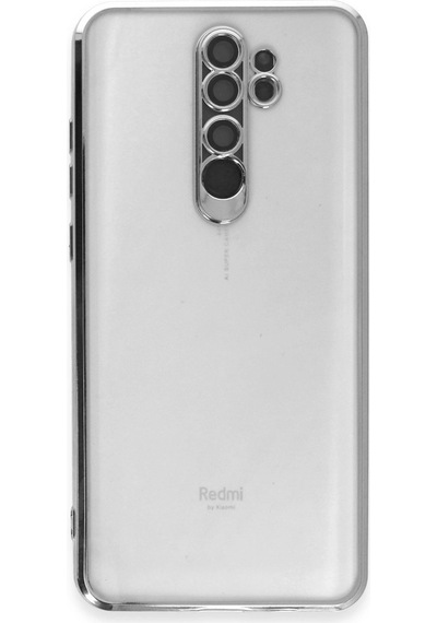 Xiaomi Redmi Note 8 Pro Kılıf Kamera Korumalı Lensli Silikon - Gümüş