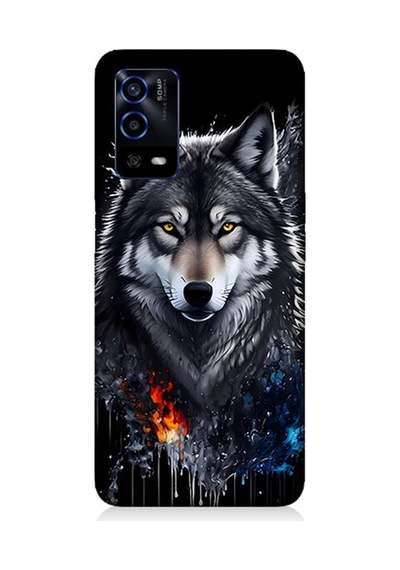 Oppo A55 Uyumlu Silikon Kılıf Yalnız Kurt