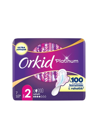Orkid Platinum Hijyenik Ped Uzun Tekli 7'li - 7 Adet Tarı