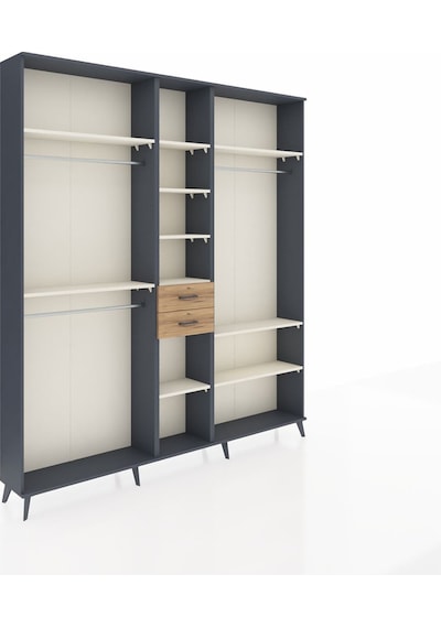 Arges Dolap 10 Raflı 2 Çekmeceli 3 Askılı 220x30x243 Antrasit-aytaşı/çam Aytası/atlas Çam Arges Dolap 10 Raflı 2 Çekmeceli 3 Askılı 220x30x243 Antrasit-aytaşı/çam Aytası/atlas Çam