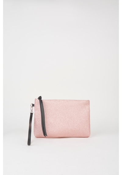 Vivaq Kadın Bellis Simli Pudra Astarlı Suni Deri Bilek Askılı Portföy El Ve Clutch Çanta