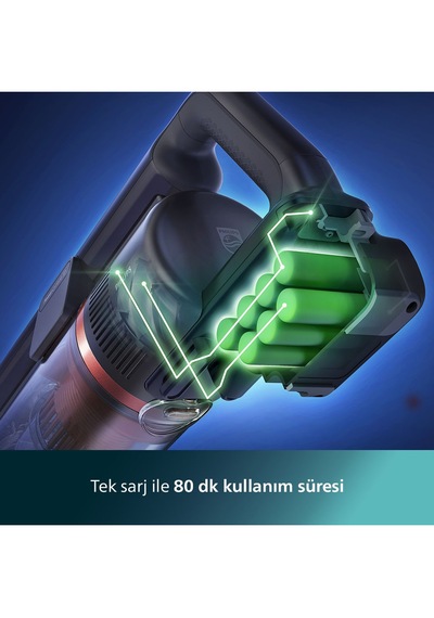 Philips 8000 Serisi Aqua Plus XC8053/01 Şarjlı Dikey Süpürge Teşhir