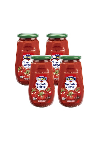 Burcu Domates Salçası 600 Gr Cam 4 Lü